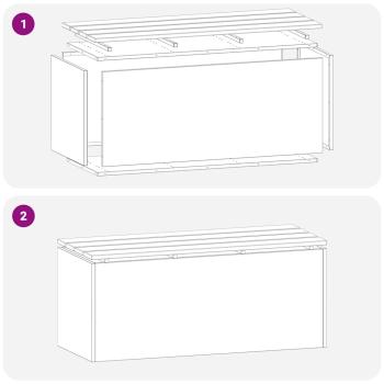 Gartenbank Anthrazit 100 x 40 x 43 cm Stahl