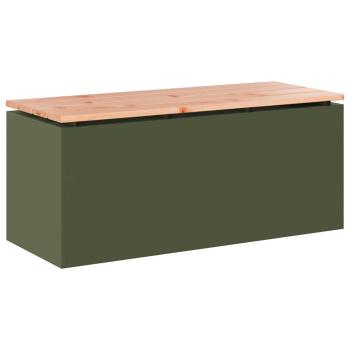 Gartenbank Olivgrün 100 x 40 x 43 cm Stahl
