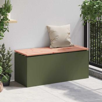 Gartenbank Olivgrün 100 x 40 x 43 cm Stahl