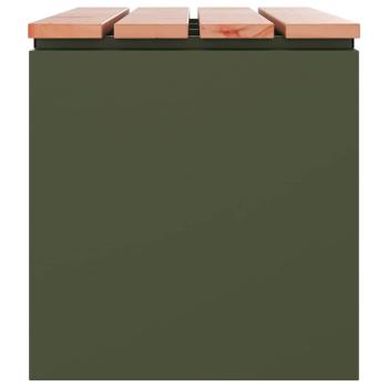 Gartenbank Olivgrün 100 x 40 x 43 cm Stahl