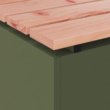 Gartenbank Olivgrün 100 x 40 x 43 cm Stahl