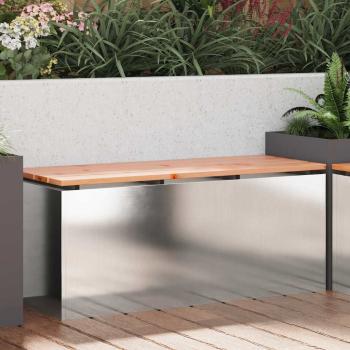 ARDEBO.de - Gartenbank Silber 100 x 40 x 43 cm Edelstahl