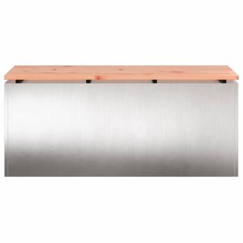 Gartenbank Silber 100 x 40 x 43 cm Edelstahl
