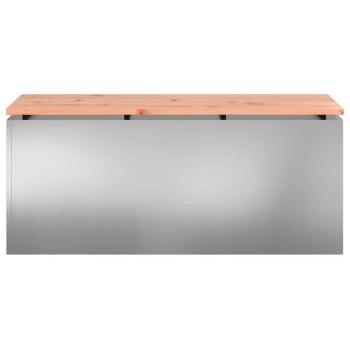 Gartenbank Silber 100 x 40 x 43 cm Verzinkter Stahl