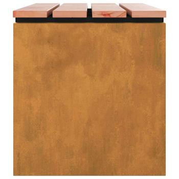 Gartenbank Rostig 100 x 40 x 43 cm Wetterfeststahl