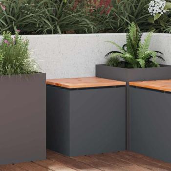 ARDEBO.de - Gartenbank Anthrazit 40 x 40 x 43 cm Stahl