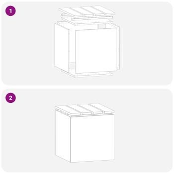 Gartenbank Anthrazit 40 x 40 x 43 cm Stahl