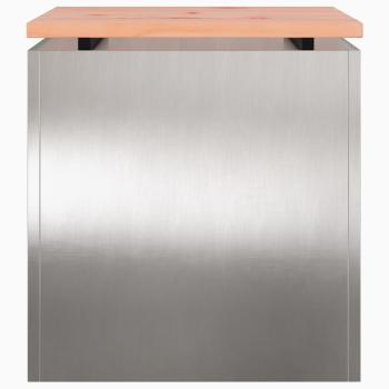 Gartenbank Silber 40 x 40 x 43 cm Edelstahl