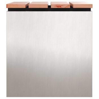 Gartenbank Silber 40 x 40 x 43 cm Edelstahl