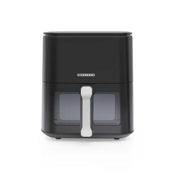 Digitale Heißluftfritteuse XL | 5 l | 60-min Timer | 8 Voreinstellungen | Sichtfenster | Schwarz