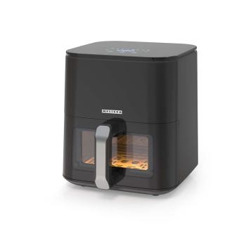 Digitale Heißluftfritteuse XL | 5 l | 60-min Timer | 8 Voreinstellungen | Sichtfenster | Schwarz