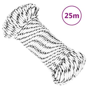 Bootsseil Geflochten Weiß 5 mmx25 m Polyester