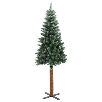Schlanker Weihnachtsbaum mit 300 LEDs Grün und Weiß 180 cm