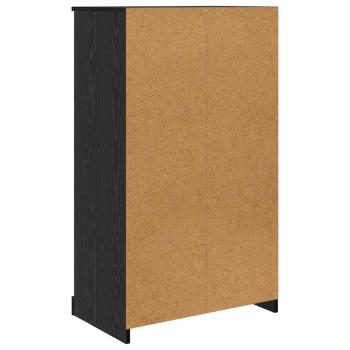 Sideboard 3 pcs Schwarz Eichen-Optik Holzwerkstoff