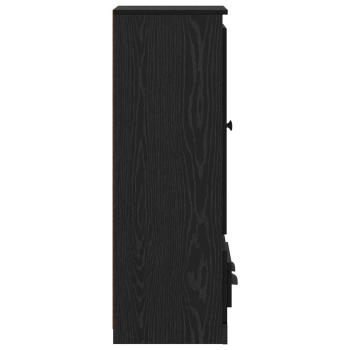 Sideboard 3 pcs Schwarz Eichen-Optik Holzwerkstoff