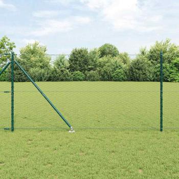 ARDEBO.de - Zaun mit Pfosten Grün 1,4 x 25 m PVC-beschichteter Stahl