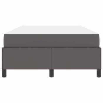 Bettgestell mit Matratze Grau 120 x 190 cm Kunstleder