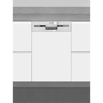Exquisit EGSP2109-EB-030E Teilintegrierter Geschirrspüler, 45 cm breit, 9 Maßgedecke, 7 Programme, Startzeitverzögerung, LED Display, Klarspülermangelanzeige