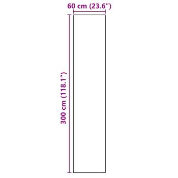 Küchen Teppich Schwarz 300 x 60 cm Samt