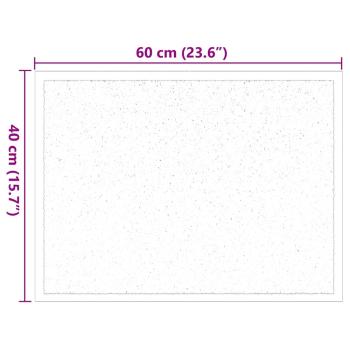 Fußmatte Beige 60 x 40 x 1,2 cm Teddystoff