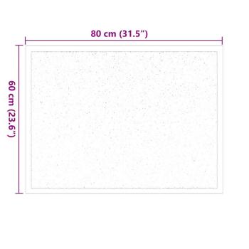 Fußmatte Bordeaux 80 x 60 x 1,2 cm Teddystoff