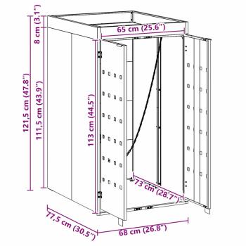 Rollabfallbehälter mit Pflanzdach für einen 240L Behälter