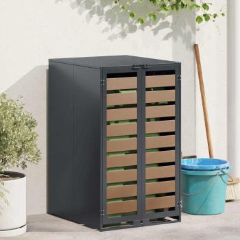 ARDEBO.de - Mülltonnenlager mit Gas-Hebedeckel für 240L Tonne Anthrazit