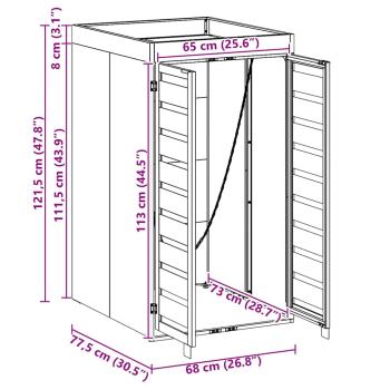 Mülltonnenlager mit Pflanzerdach für 240L Tonne Anthrazit