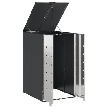 Mülltonnenlager mit Gas-Hebedeckel für 240L Tonne Anthrazit