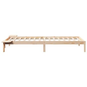 Bettgestell mit Nachttischen Natur 90 x 210 cm