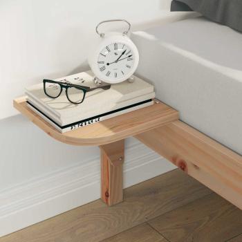 Bettgestell mit Nachttischen Natur 140 x 210 cm