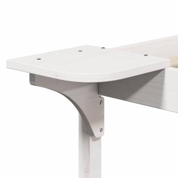 Bettgestell mit Nachttischen Weiß 100 x 220 cm