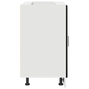 Küchen-Eck-Basisschrank mit Speicher Riga Schwarz Eichen-Optik