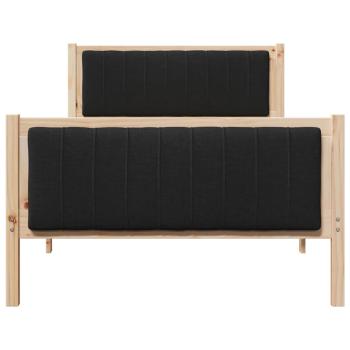 Bettgestell Braun und Schwarz 100 x 200 cm Massivholz Kiefer