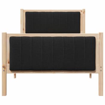 Bettgestell Braun und Schwarz 90 x 190 cm Massivholz Kiefer