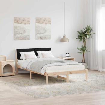 ARDEBO.de - Bettgestell Braun und Schwarz 120 x 190 cm Massivholz Kiefer
