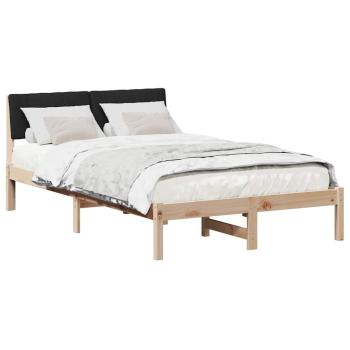Bettgestell Braun und Schwarz 120 x 190 cm Massivholz Kiefer