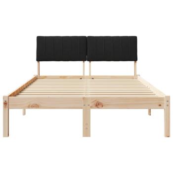 Bettgestell Braun und Schwarz 120 x 190 cm Massivholz Kiefer