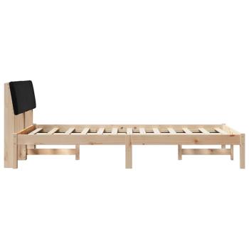 Bettgestell Braun und Schwarz 120 x 190 cm Massivholz Kiefer