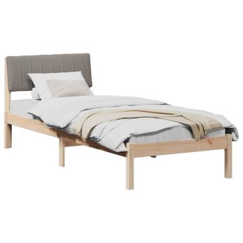 Bettgestell Braun und Taupe 80 x 200 cm Massivholz Kiefer