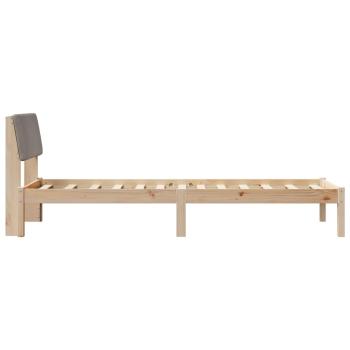 Bettgestell Braun und Taupe 80 x 200 cm Massivholz Kiefer