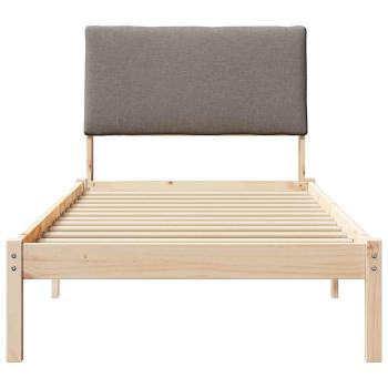 Bettgestell Braun und Taupe 90 x 200 cm Massivholz Kiefer
