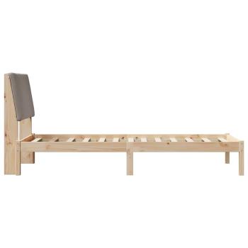 Bettgestell Braun und Taupe 90 x 200 cm Massivholz Kiefer