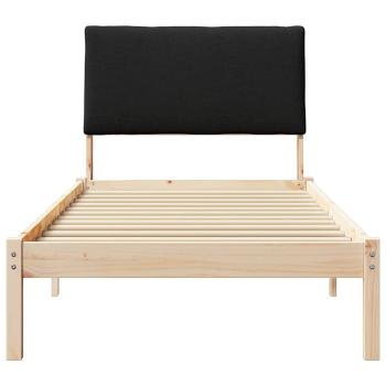 Bettgestell Braun und Schwarz 90 x 190 cm Massivholz Kiefer