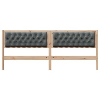 Kopfteil braun und dunkelgrau 200 cm Massivholz Kiefer