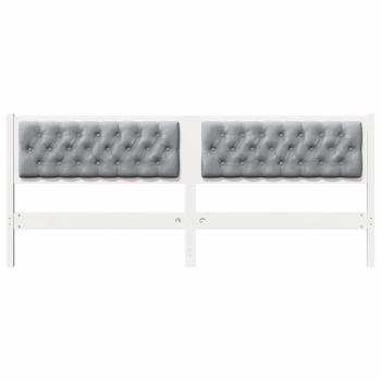 Kopfteil Sonstiges Weiß und hellgrau 200 cm Massivholz Kiefer