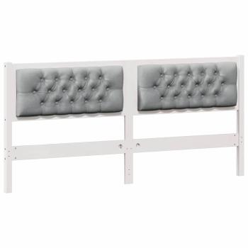 Kopfteil Sonstiges Weiß und hellgrau 180 cm Massivholz Kiefer
