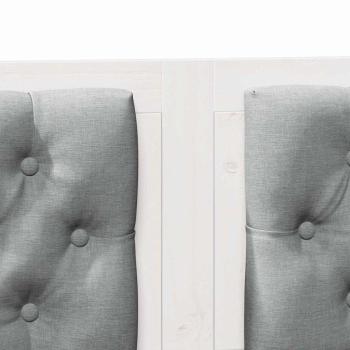 Kopfteil Sonstiges Weiß und hellgrau 160 cm Massivholz Kiefer