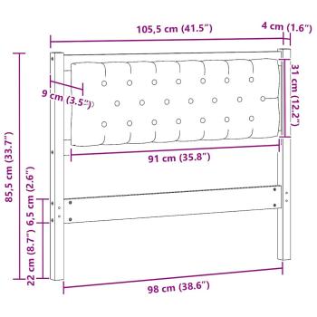 Kopfteil Sonstiges Braun und Taupe 100 cm Massivholz Kiefer