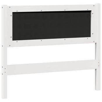 Kopfteil Sonstiges Weiß und hellgrau 100 cm Massivholz Kiefer